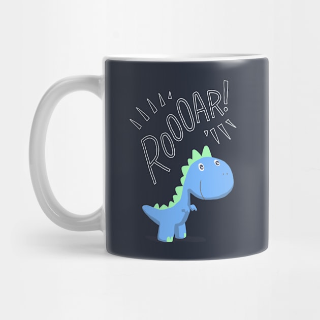 Blue Baby T-Rex Dino by Digitalpencil